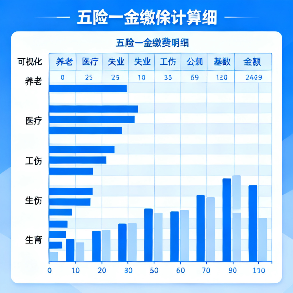 五险一金缴费明细计算 配图