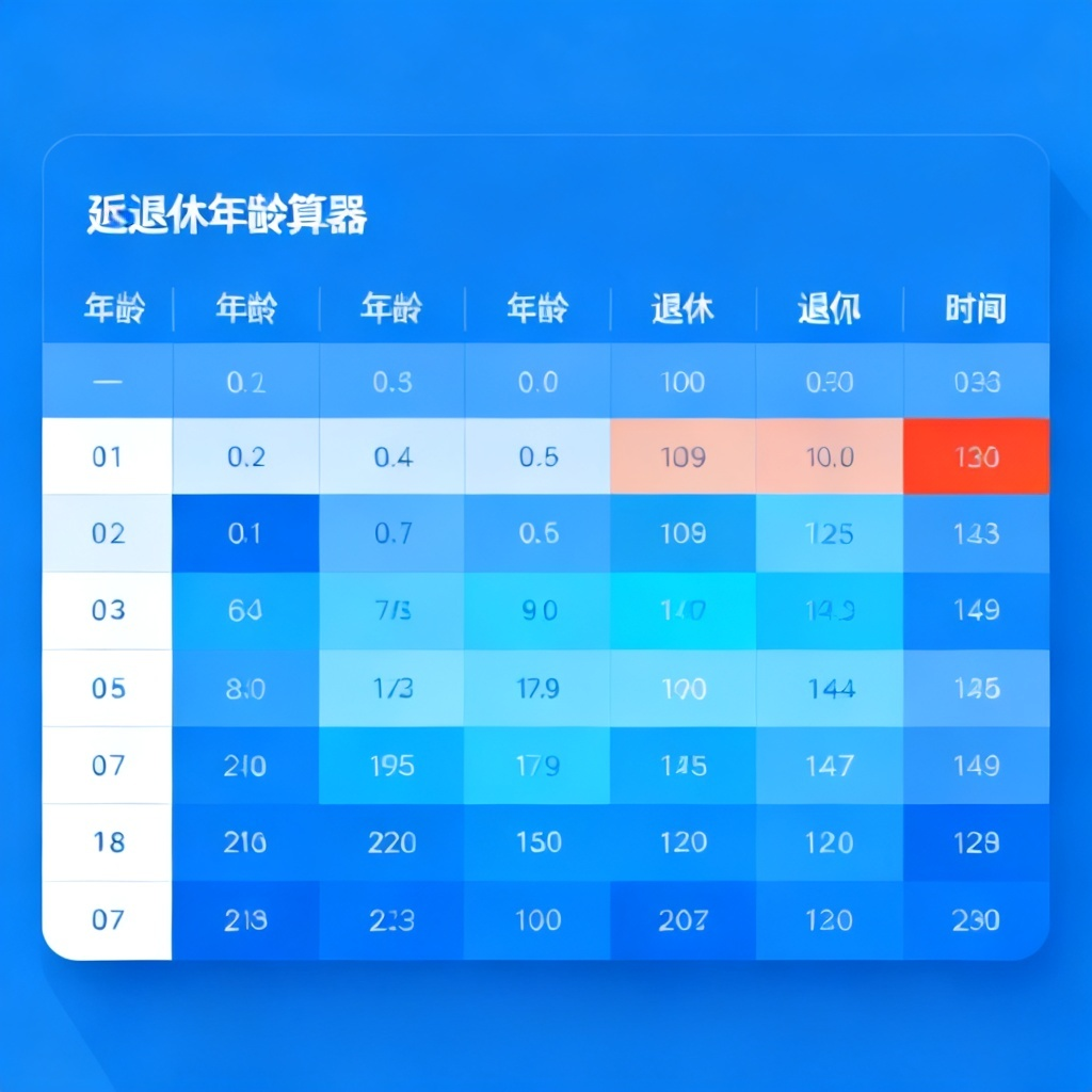 延迟退休年龄对照表 配图