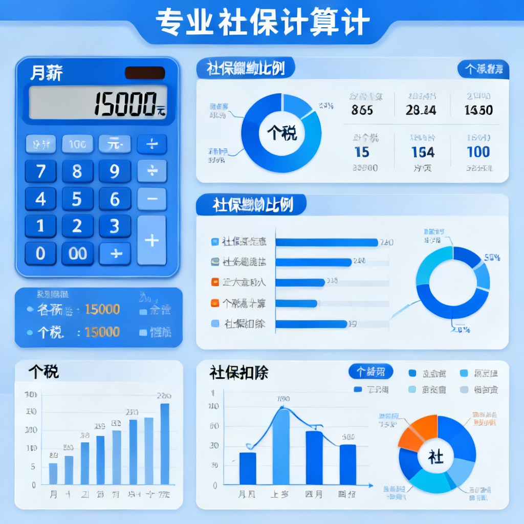 月薪15000元个税社保扣除 配图
