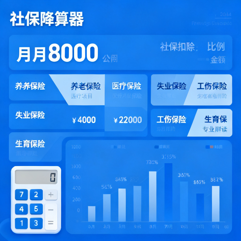 月薪8000社保扣多少 配图