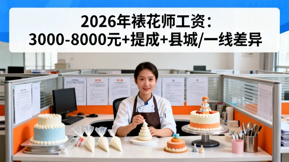 裱花师工资2026：分级+提成+地域差异