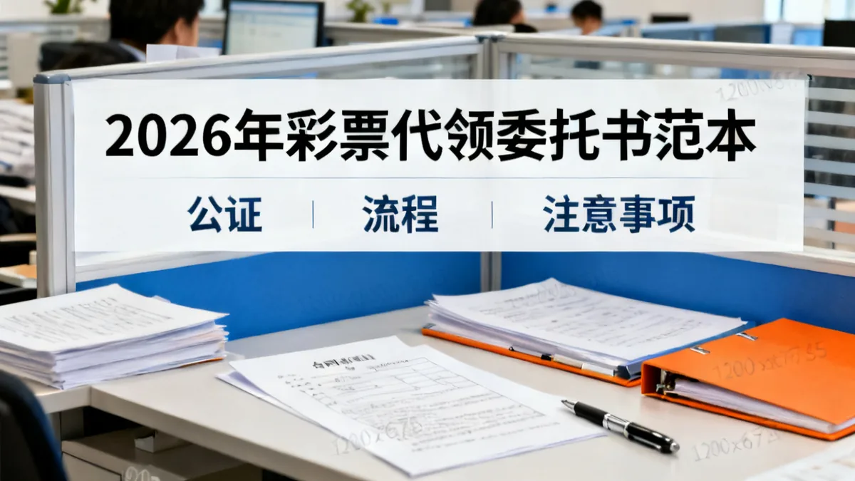 彩票代领委托书2026：范本+公证+流程