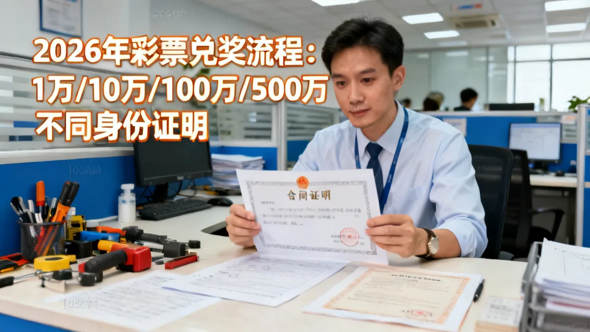 彩票兑奖2026：期限+流程+身份证明+扣税