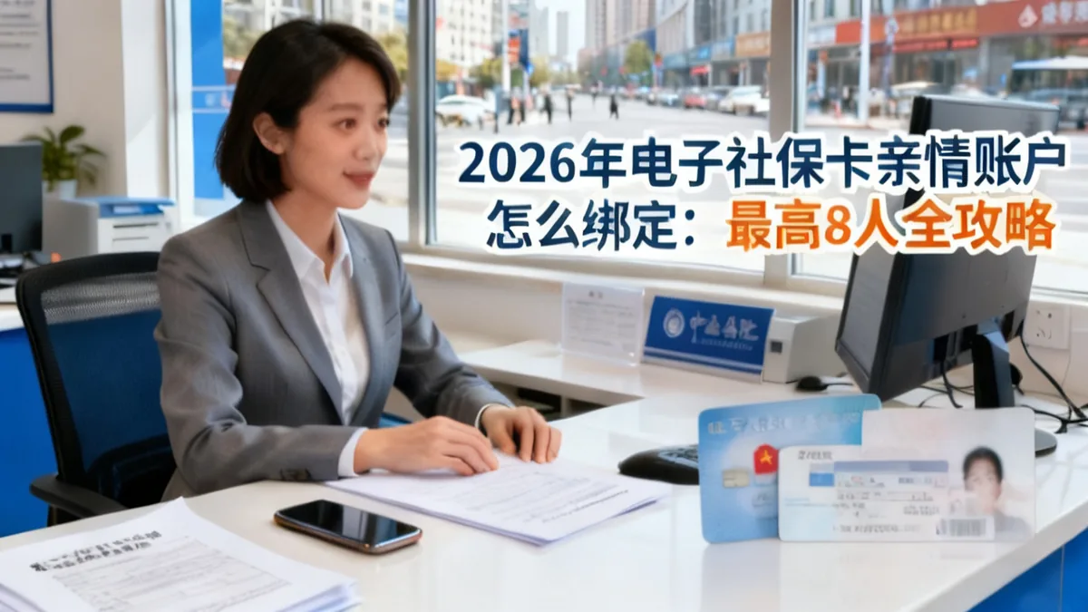 电子社保卡亲情账户2026：8人绑定与使用指南
