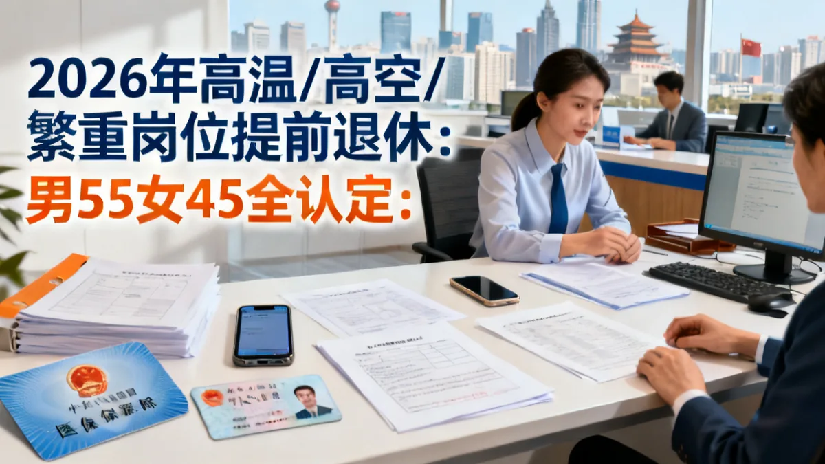 高温/高空/繁重岗位提前退休2026：男55女45全认定