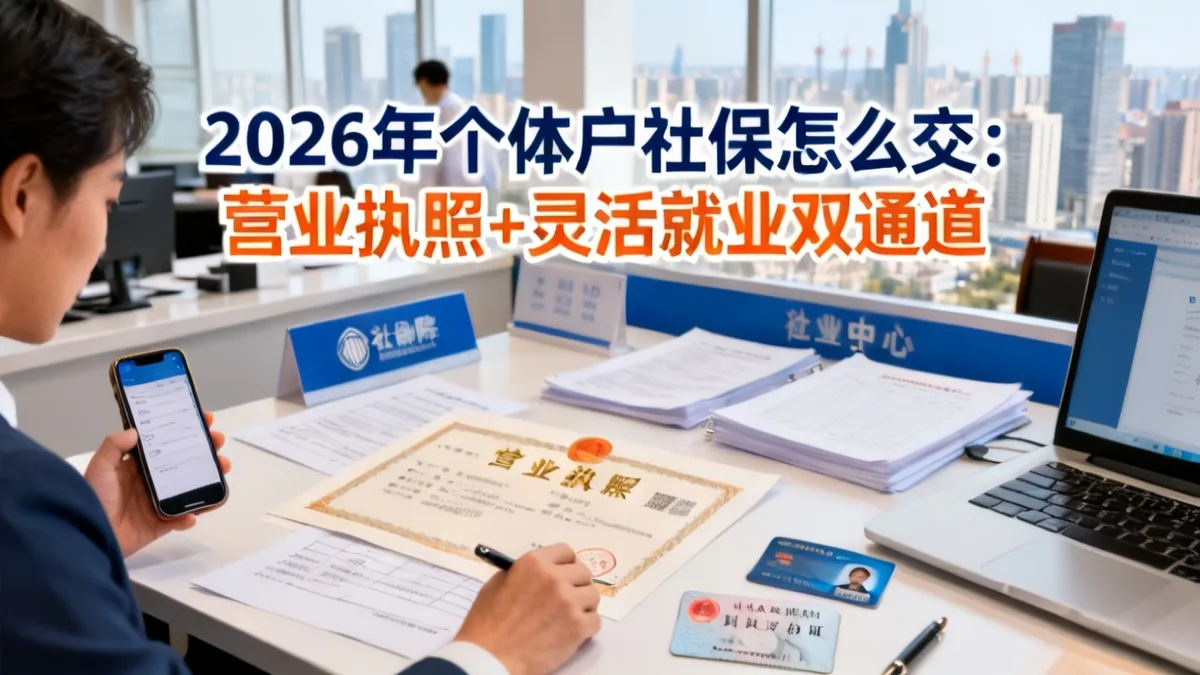 个体户社保2026：营业执照通道与灵活就业通道
