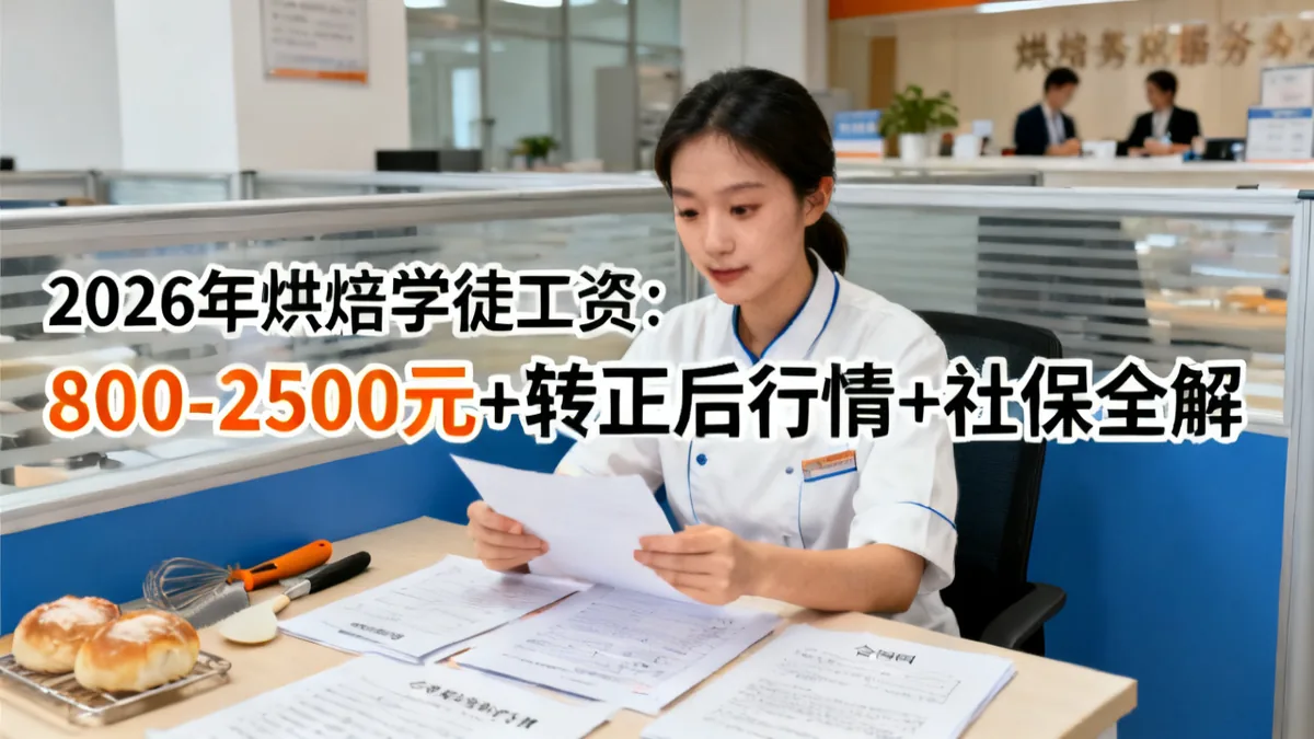 烘焙学徒工资2026：学徒期+转正后+社保