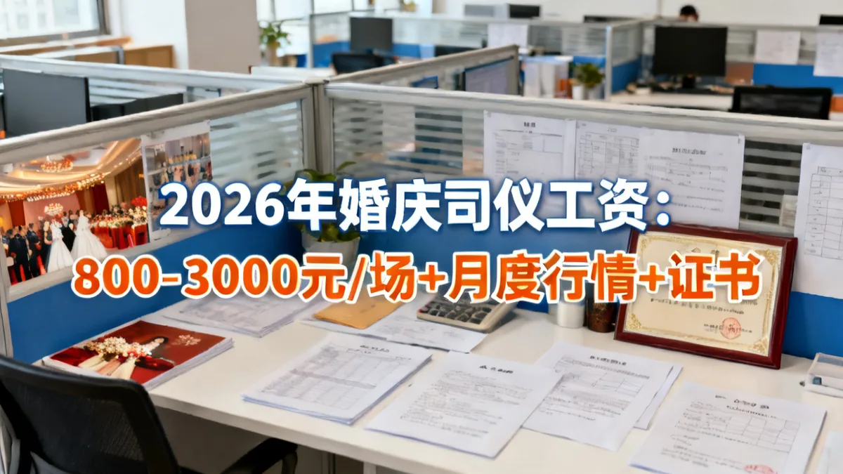 婚庆司仪工资2026：单场+月度+证书