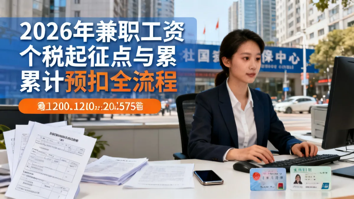 兼职工资个税2026：起征点、预扣率、年度汇算