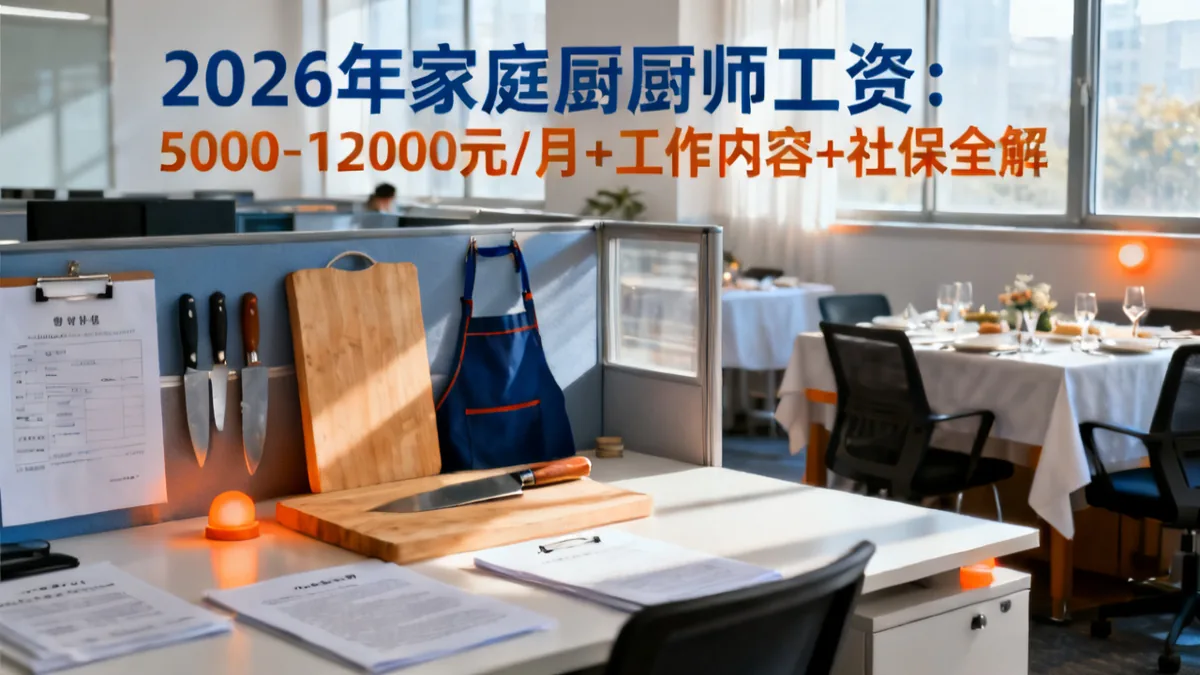 家庭厨师工资2026：月结+工作内容+个税社保