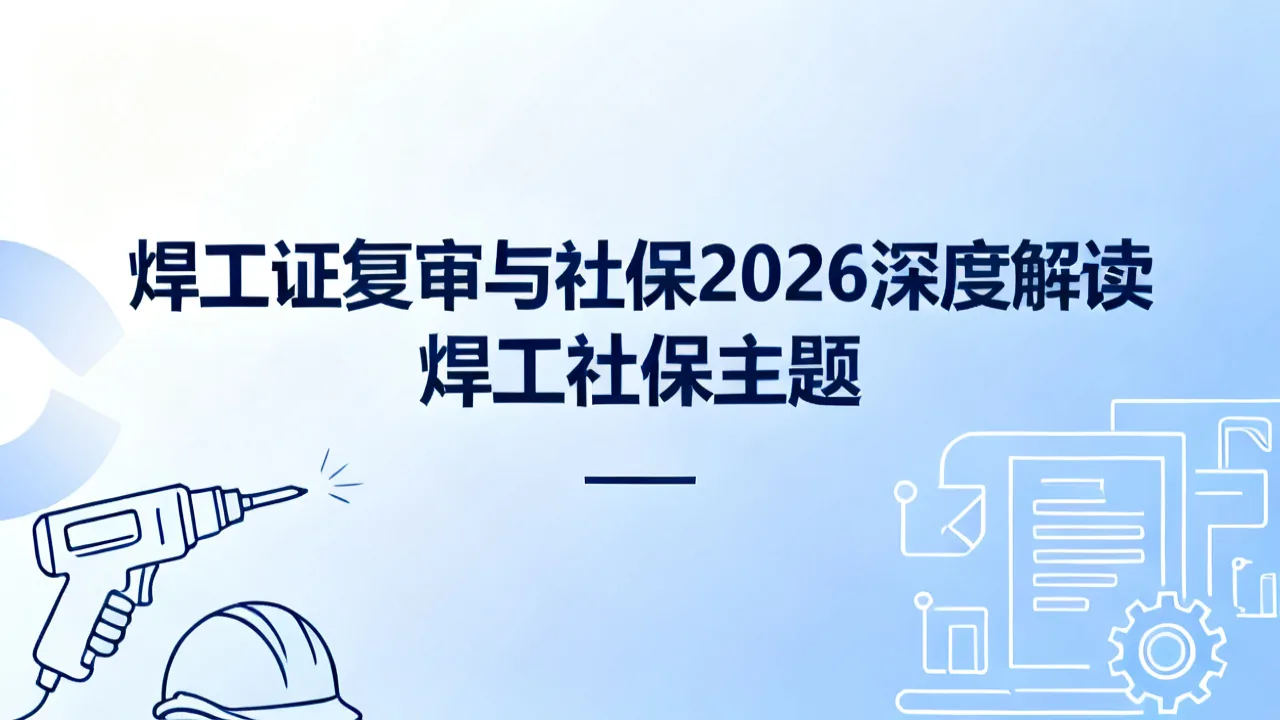 焊工证复审与社保 2026
