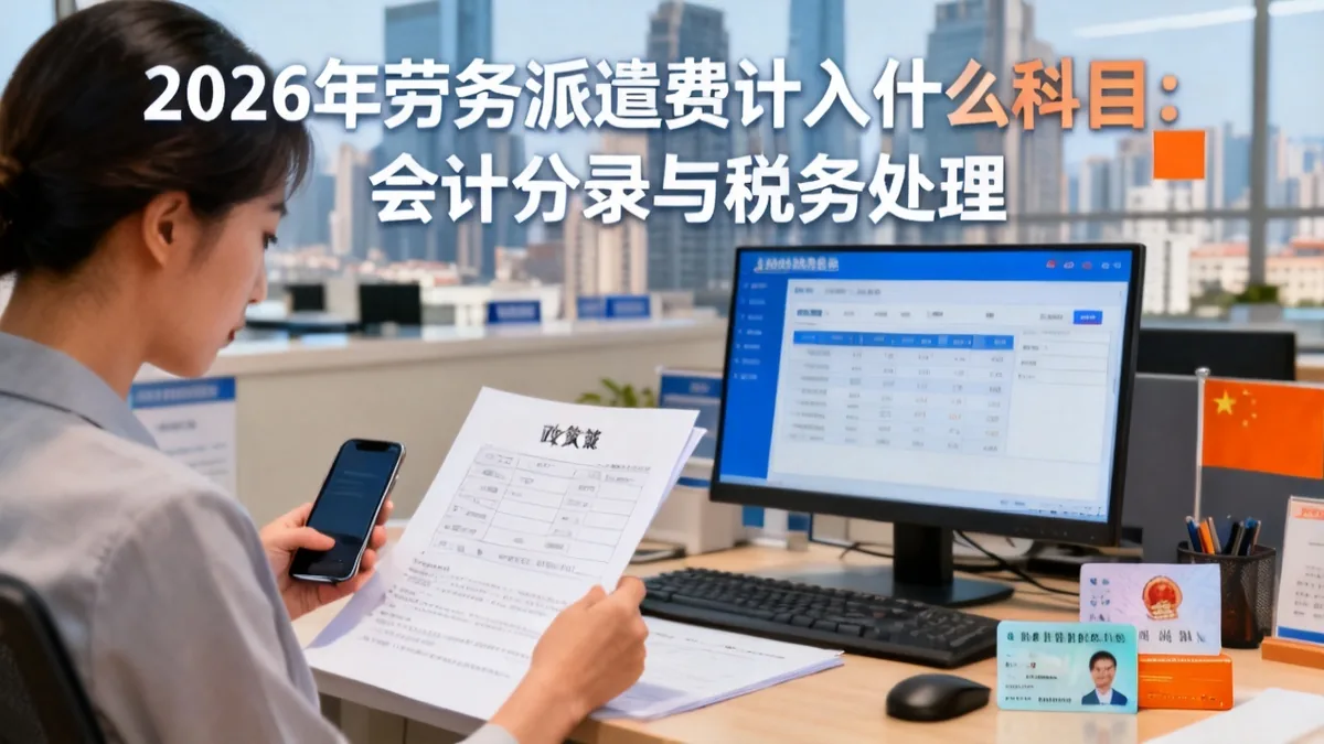 劳务派遣费会计科目2026：分录、发票、个税代扣