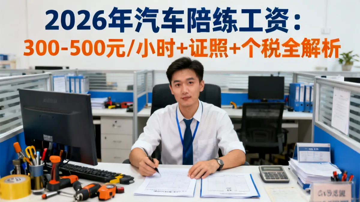汽车陪练工资2026：时薪+驾驶证+个税