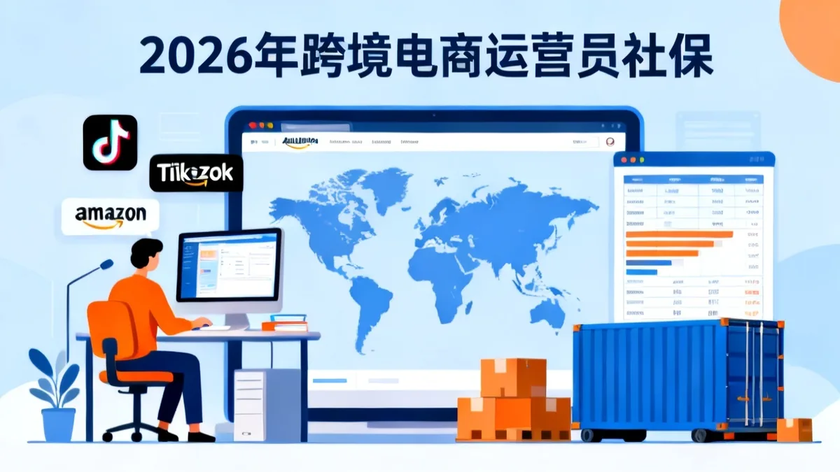 跨境电商运营员社保 2026 亚马逊TikTok独立站 完整指南 跨境电商运营员参保 五险一金