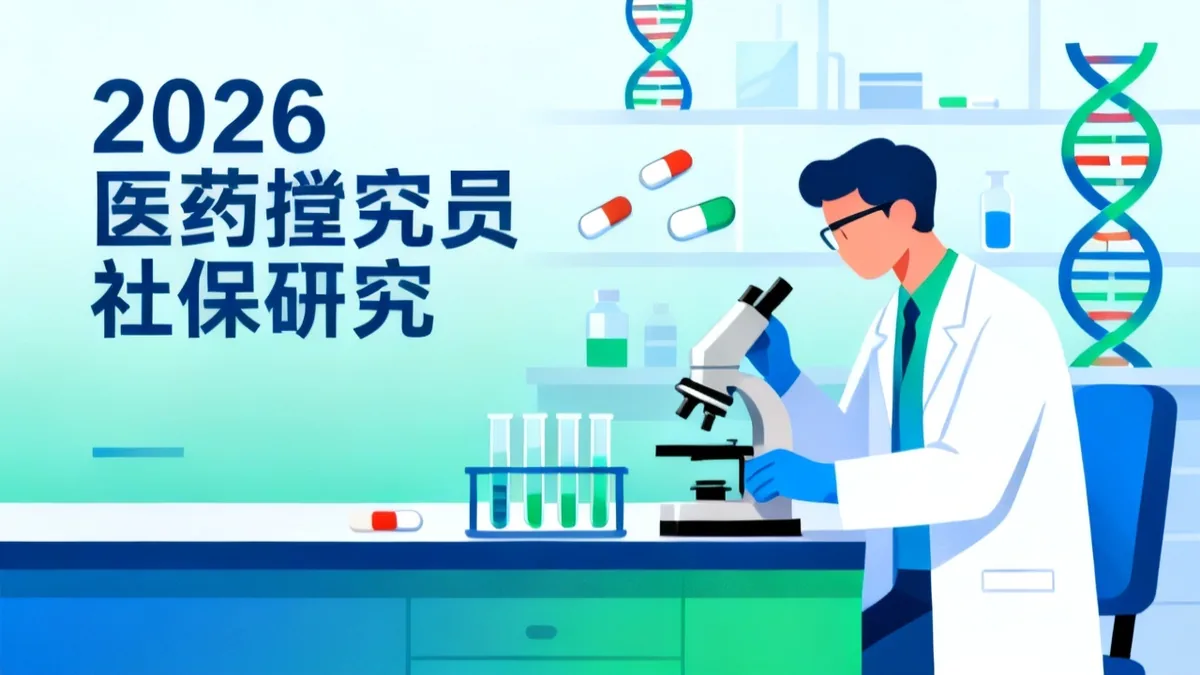医药研究员社保 2026 完整指南 制药公司研发员参保 五险一金 股票期权