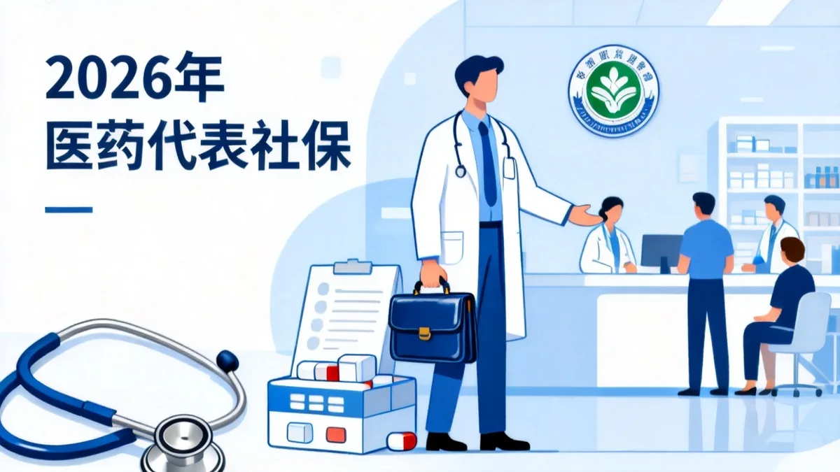 医药代表社保 2026 制药企业代表MR 完整指南 医药代表参保 五险一金