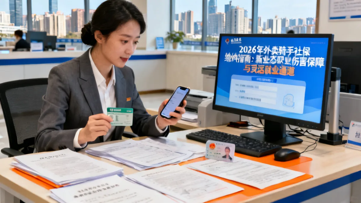 外卖骑手社保2026缴纳指南：新业态权益、灵活就业与跨城接续全流程