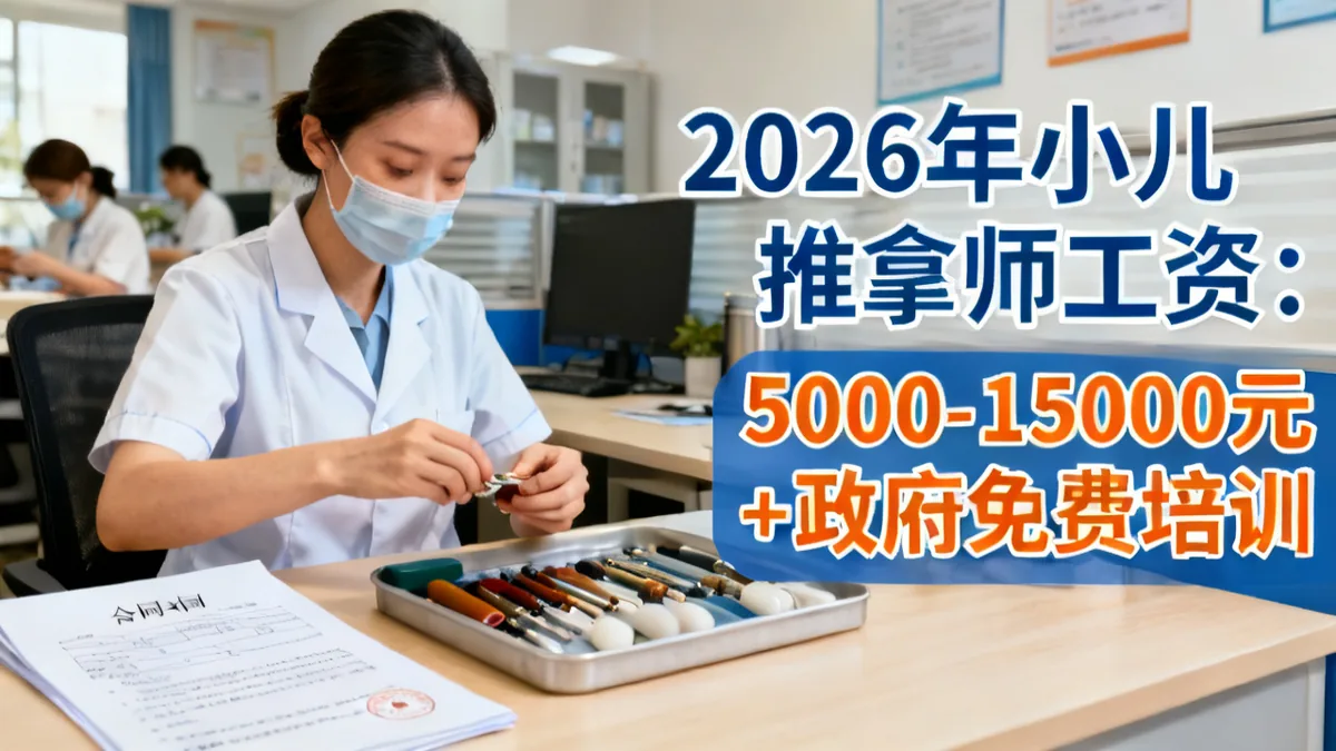 小儿推拿师工资2026：等级+政府免费培训