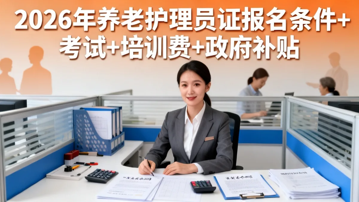 养老护理员证2026：报考条件+培训费+政府补贴