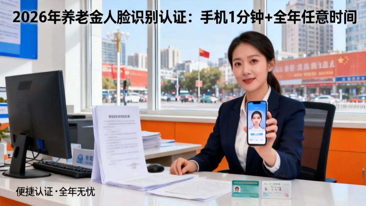 养老金人脸认证2026：手机1分钟+全年任意时间